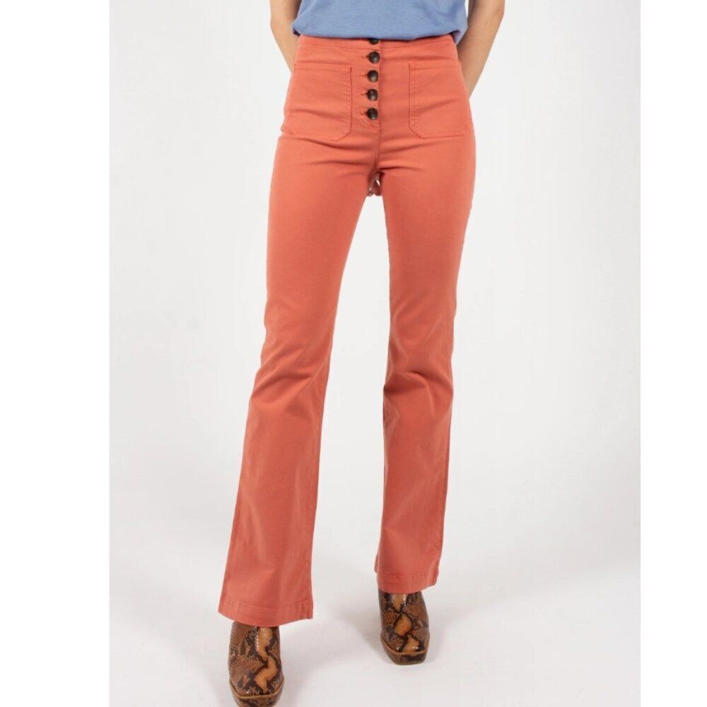 Like New! Paloma Wool Margherita Pants High Waisted in Coral in Size 36 - Picture 2 of 15